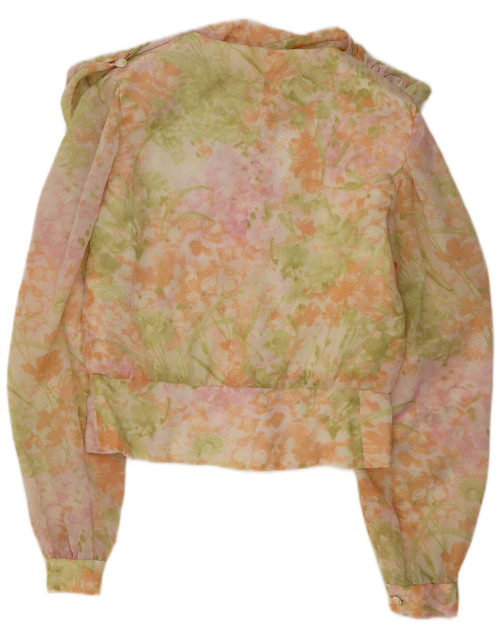 Set gonna vintage da donna in 2 pezzi UK 14 medio W30 floreale multicolore