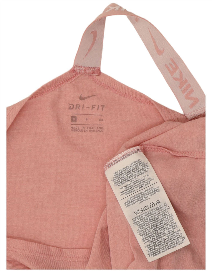 Canotta grafica Nike Dri Fit da donna UK 10 piccola rosa poliestere