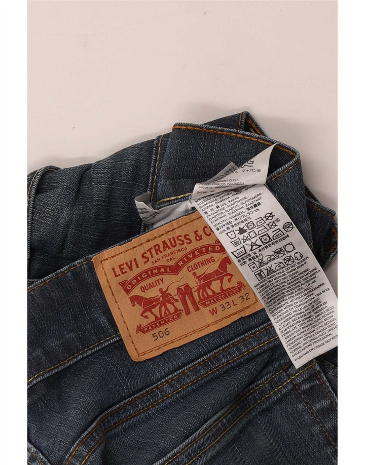 Levi's Uomo 506 Jeans dritti W33 L32 Cotone Blu