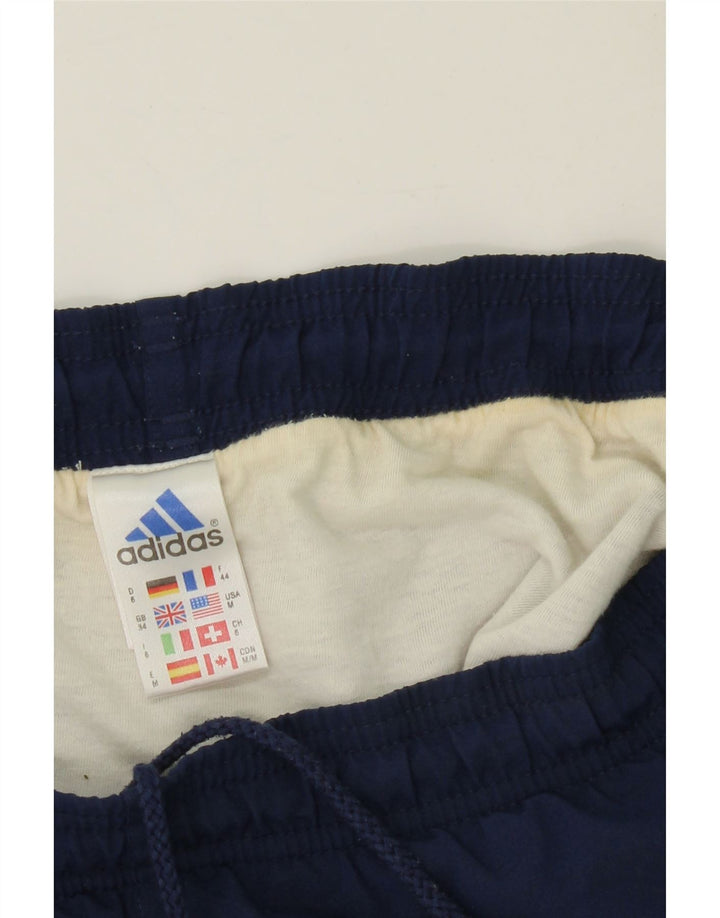 ADIDAS Mens Sport Shorts Large Navy Blue Polyester Vintage Adidas and Second-Hand Adidas from Messina Hembry 