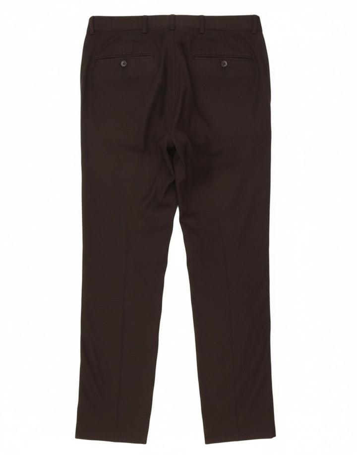 JACK & JONES Mens Slim Chino Trousers W32 L30 Black Polyester
