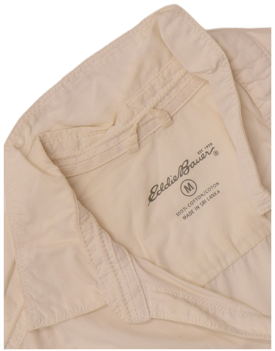 Camicia da donna Eddie Bauer UK 14 cotone bianco medio