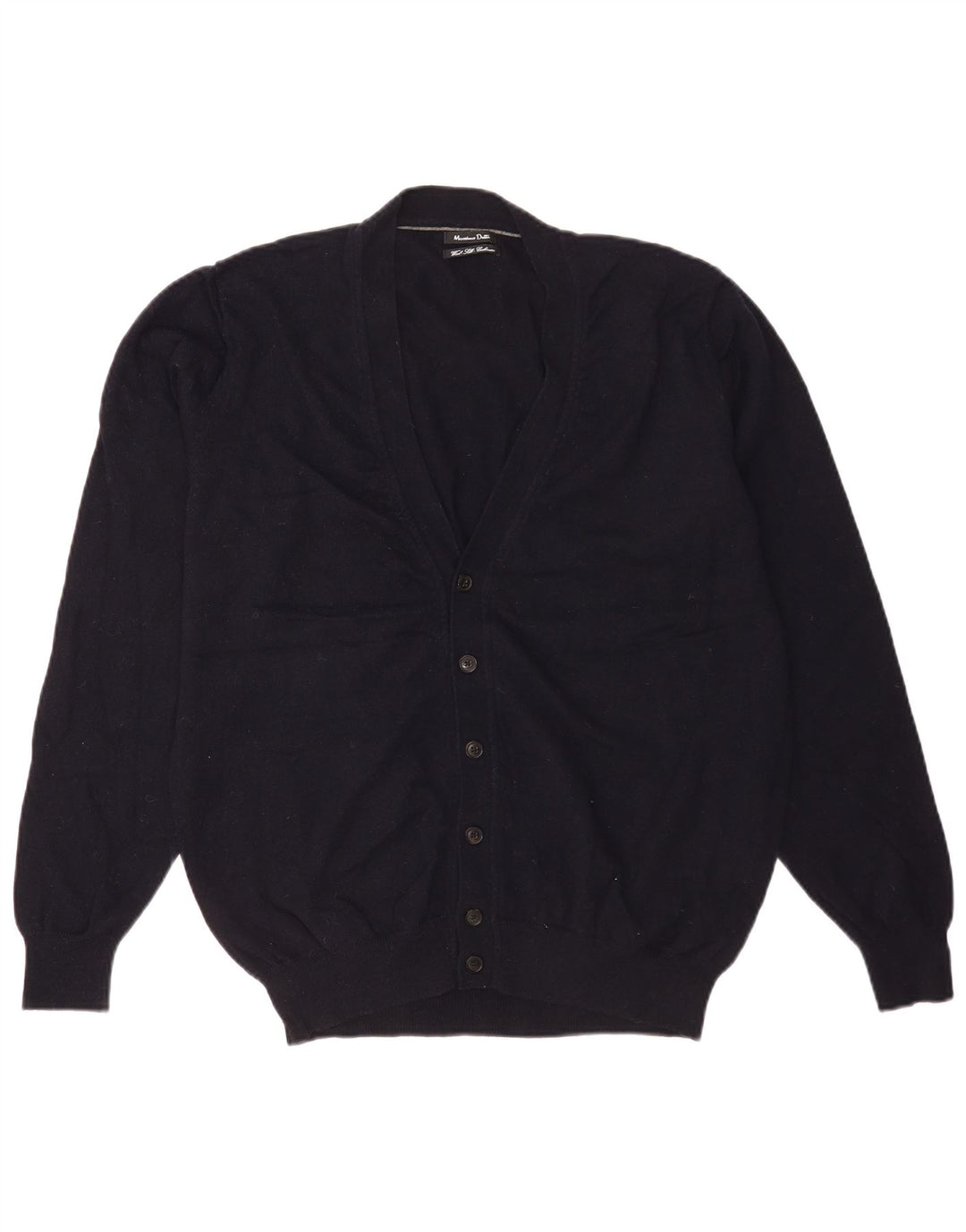 Maglione cardigan da uomo Massimo Dutti XL in lana blu navy