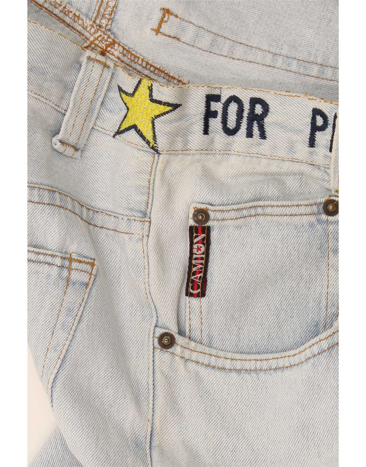 Jeans affusolati con grafica vintage da donna W32 L32 Blu