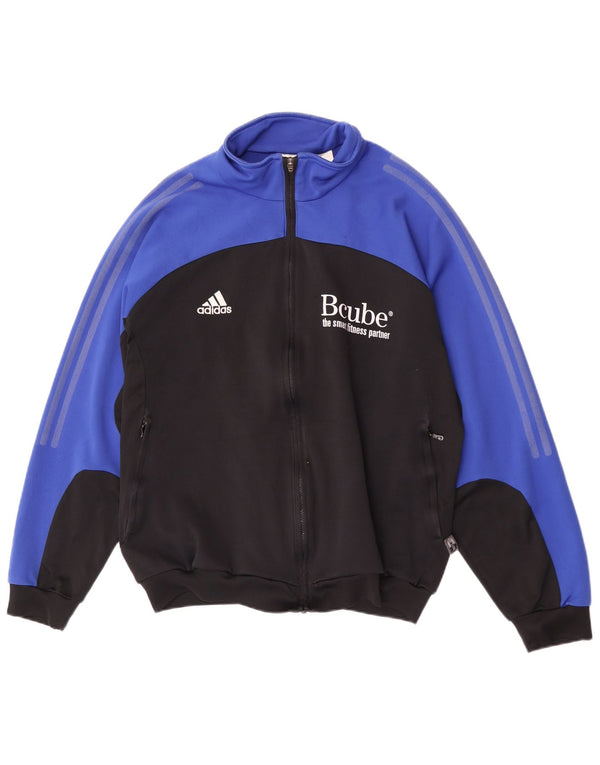 Giacca da ginnastica grafica da uomo Adidas UK 44/46 Large Black Colourblock