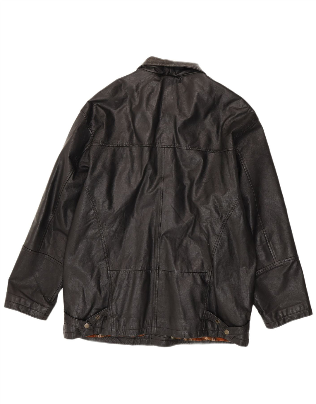 Giacca in pelle da uomo VINTAGE UK 40 grande in pelle nera