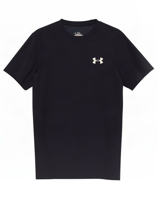 Maglietta Under Armour da uomo Heat Gear Top medio in poliestere blu navy