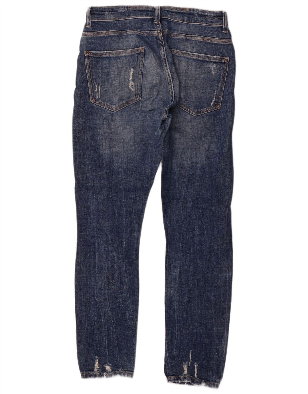 Jeans slim effetto consumato ZARA da uomo EU 40 medio W31 L30 cotone blu