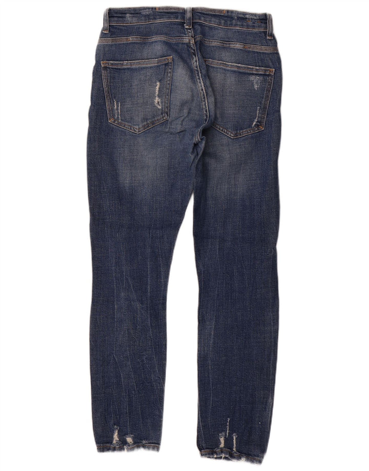 Jeans slim effetto consumato ZARA da uomo EU 40 medio W31 L30 cotone blu