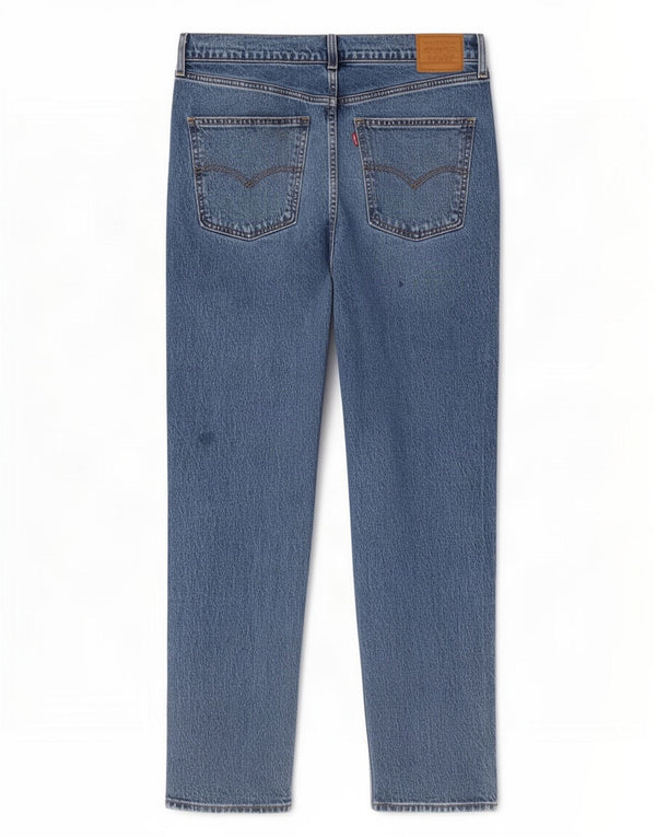 Jeans dritti slim a vita alta da uomo Levi's W32 L29 cotone blu