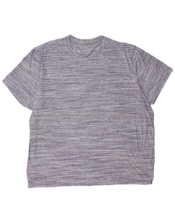 T-shirt da uomo EDDIE BAUER Top 2XL cotone screziato viola