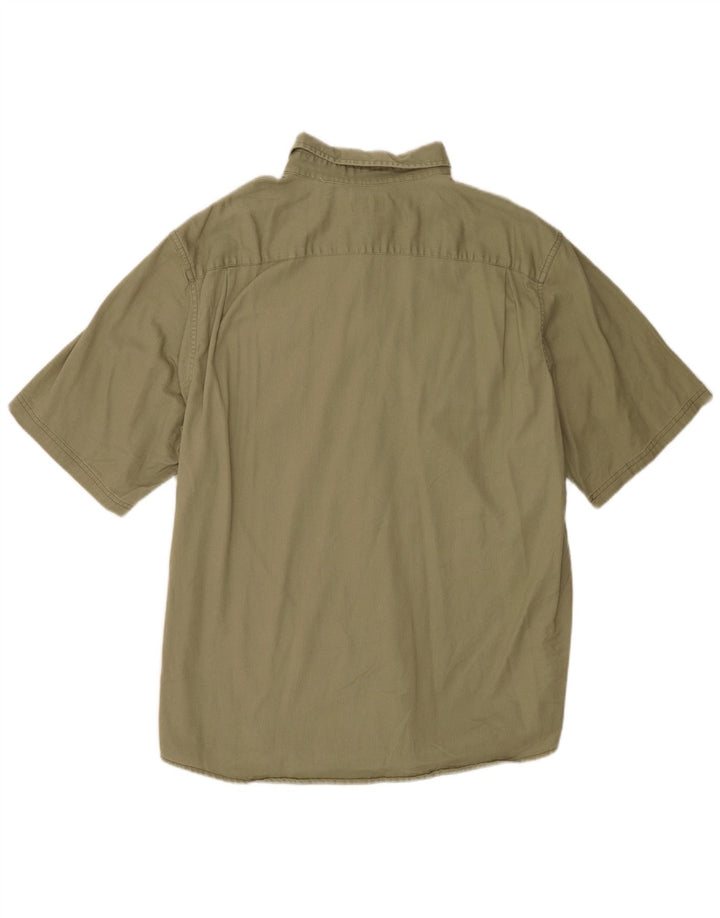 Camicia a maniche corte da uomo Wrangler XL in cotone kaki