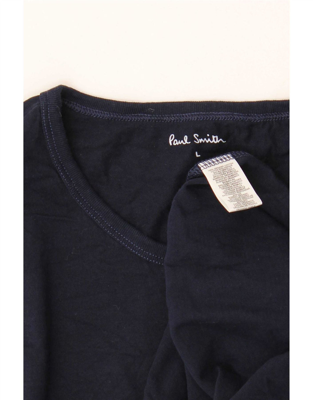 T-shirt da uomo Paul Smith Top grande in cotone blu navy