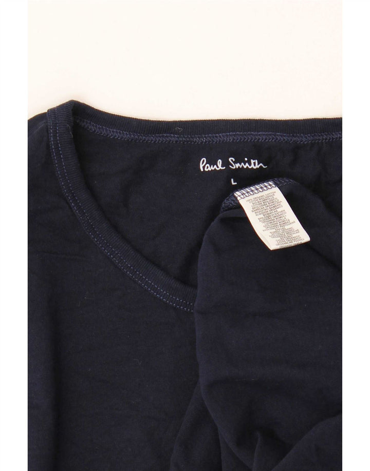 T-shirt da uomo Paul Smith Top grande in cotone blu navy
