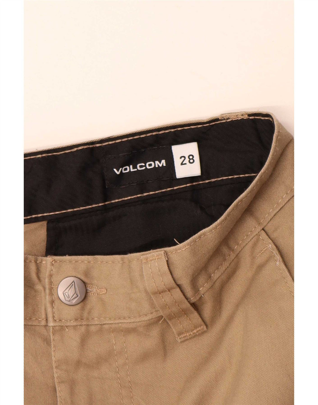Pantaloni chino dritti da uomo Volcom W28 L30 Beige