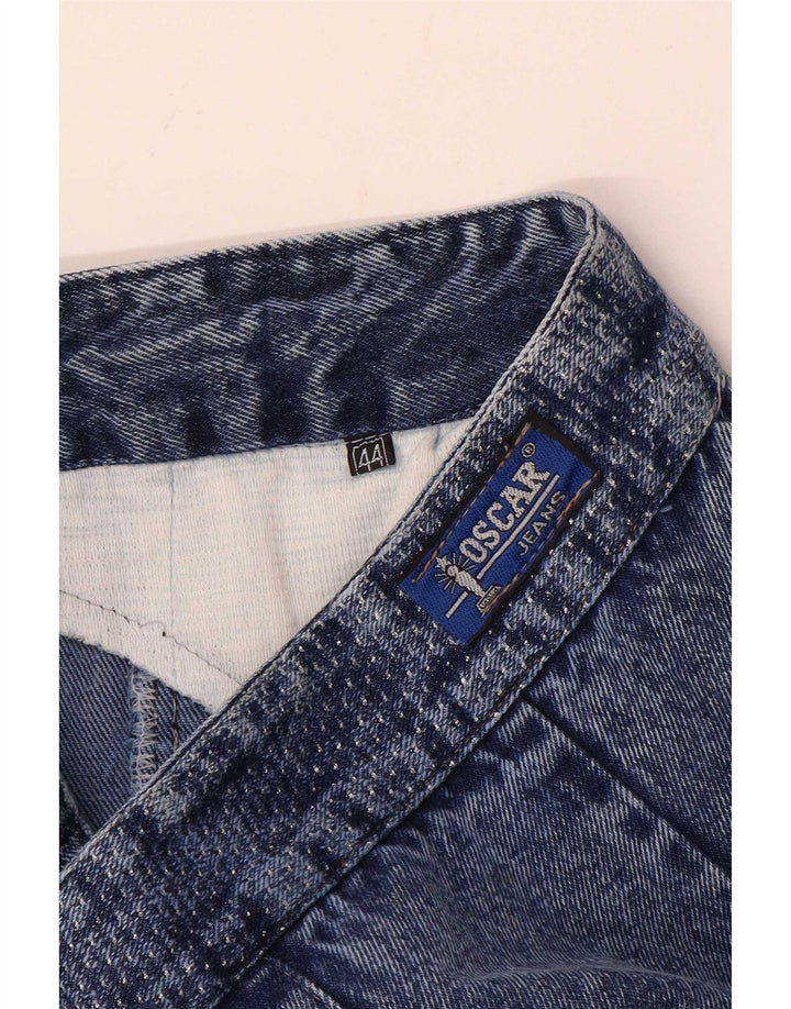 Gonna di jeans vintage da donna IT 44 media W32 blu