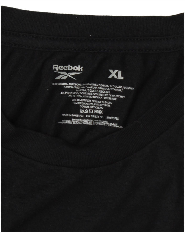 T-shirt Reebok da uomo Top XL in cotone nero