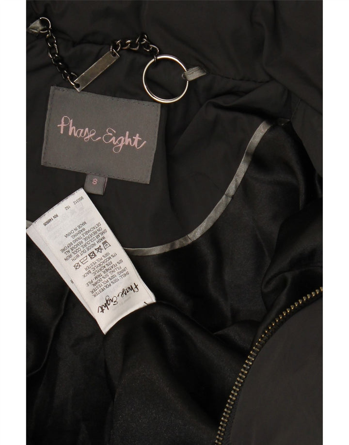Cappotto imbottito con cappuccio da donna PHASE EIGHT UK 8 piccolo poliestere grigio
