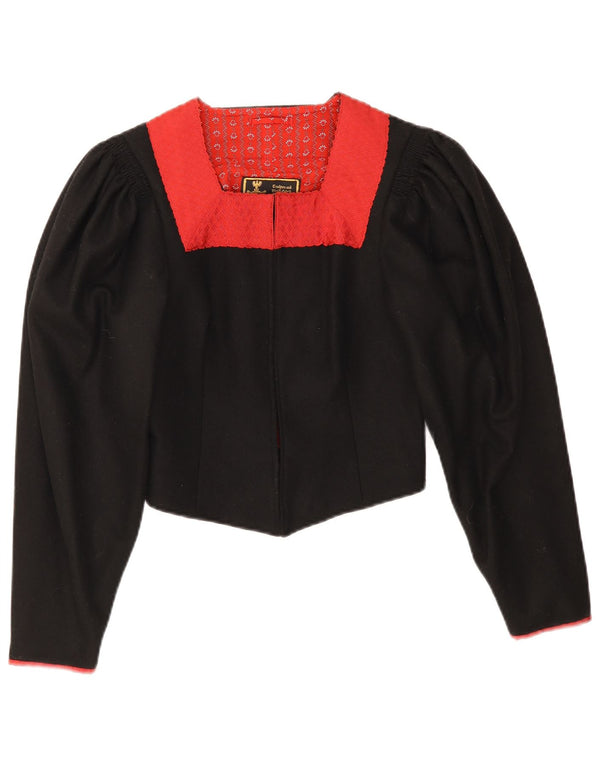 Giacca vintage da donna Trachten Bolero EU 38 Medium Black Colourblock
