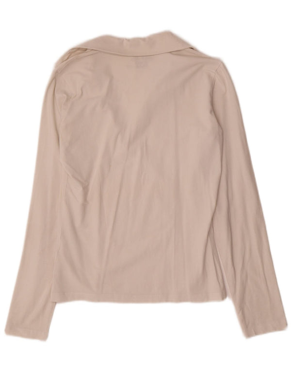 Polo a maniche lunghe da donna Calvin Klein Jeans UK 14 Large Beige