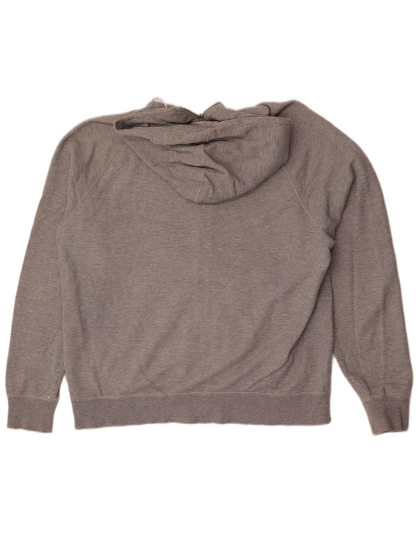 Felpa con cappuccio e zip grafica da uomo Nike UK 42/44 grande cotone chiazzato grigio