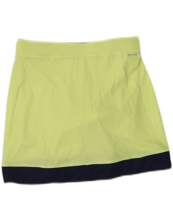 Adidas Girls Climalite Skort 11-12 Years  Yellow Colourblock Polyester