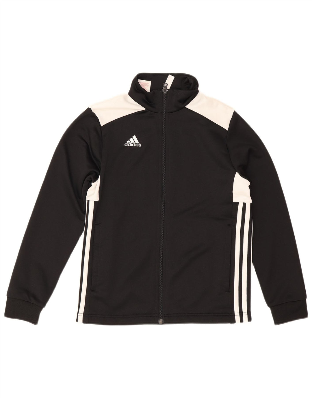 Giacca da tuta da ragazzo Adidas 11-12 anni in poliestere color block nero