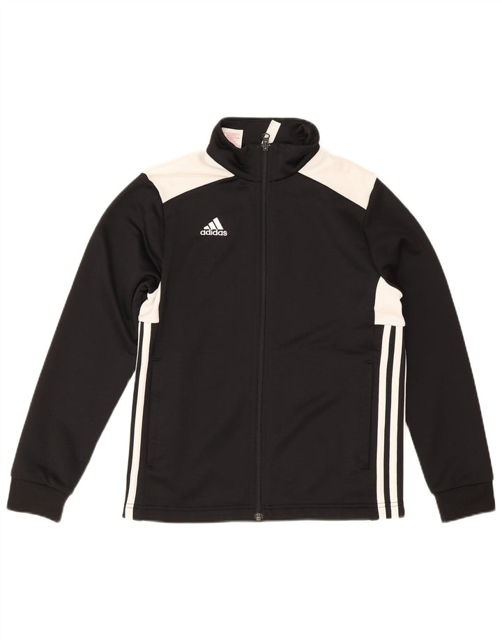 Giacca da tuta da ragazzo Adidas 11-12 anni in poliestere color block nero