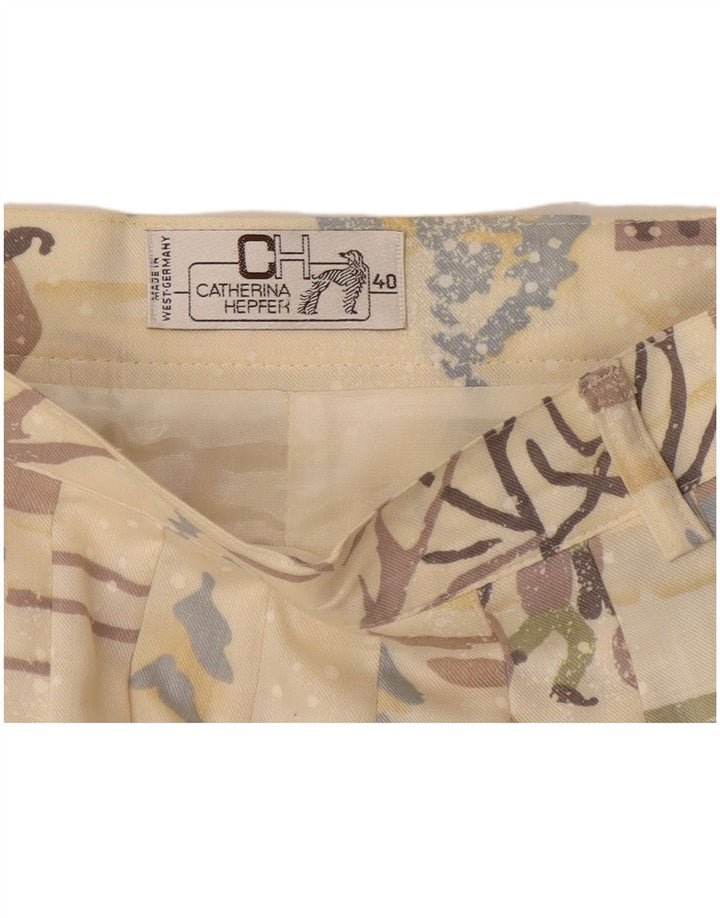 Gonna a pieghe grafica da donna Catherine Hapfer EU 40 Media W27 Beige