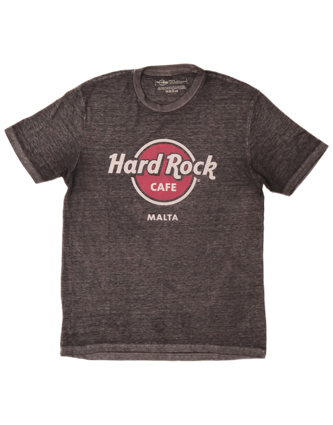 T-shirt grafica da uomo Hard Rock Cafe Malta, cotone grigio medio