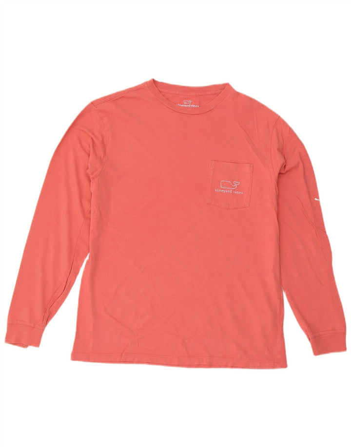Vineyard Vines Top grafico da uomo a maniche lunghe piccolo in cotone rosa