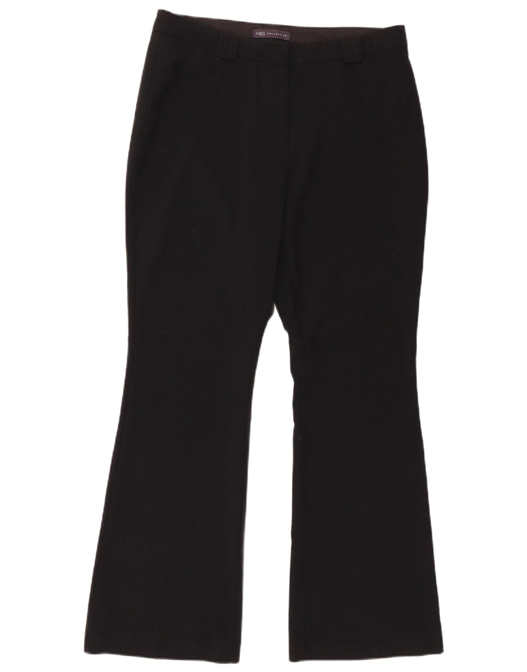 Pantaloni da abito Bootcut da donna Marks & Spencer UK 12 Medio W32 L30 Nero