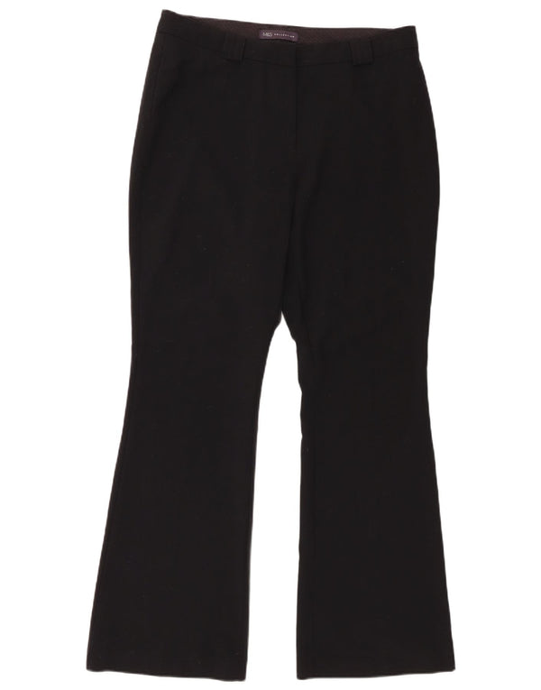 Pantaloni da abito Bootcut da donna Marks & Spencer UK 12 Medio W32 L30 Nero