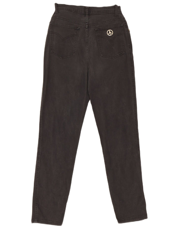 Jeans affusolati a vita alta da donna Moschino W32 L28 cotone nero