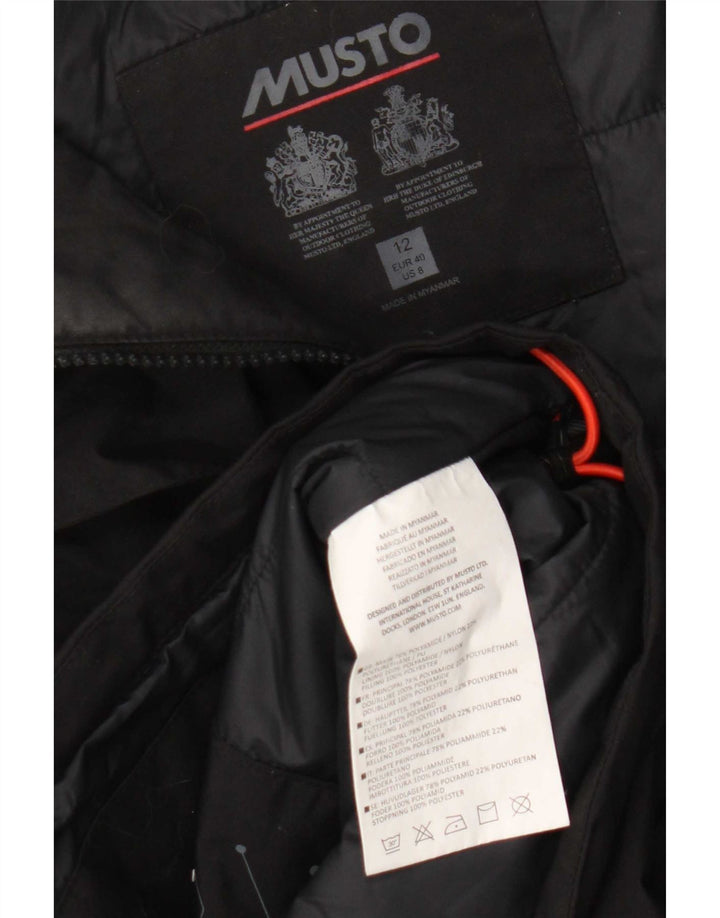 Giacca Parka con cappuccio da donna Musto UK 12 Medium Nero Poliammide