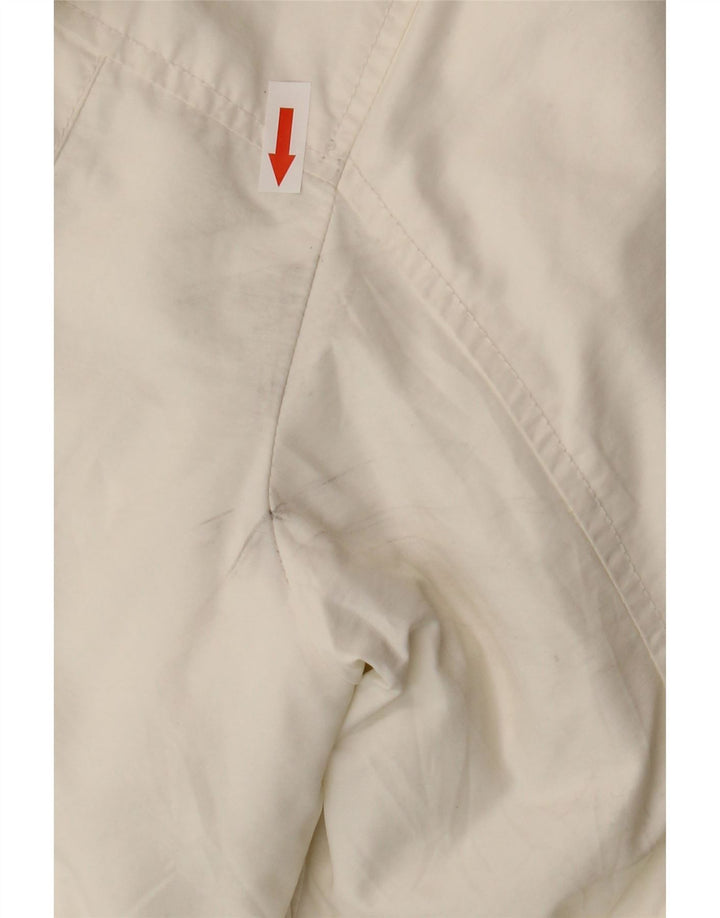 Cappotto imbottito con cappuccio da donna Playlife UK 14 cotone bianco medio