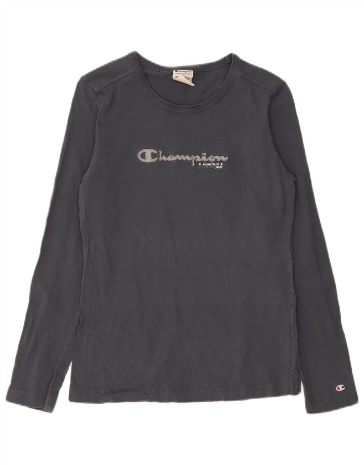 Champion Womens Heritage Classics Graphic Top manica lunga UK 12 Grigio medio