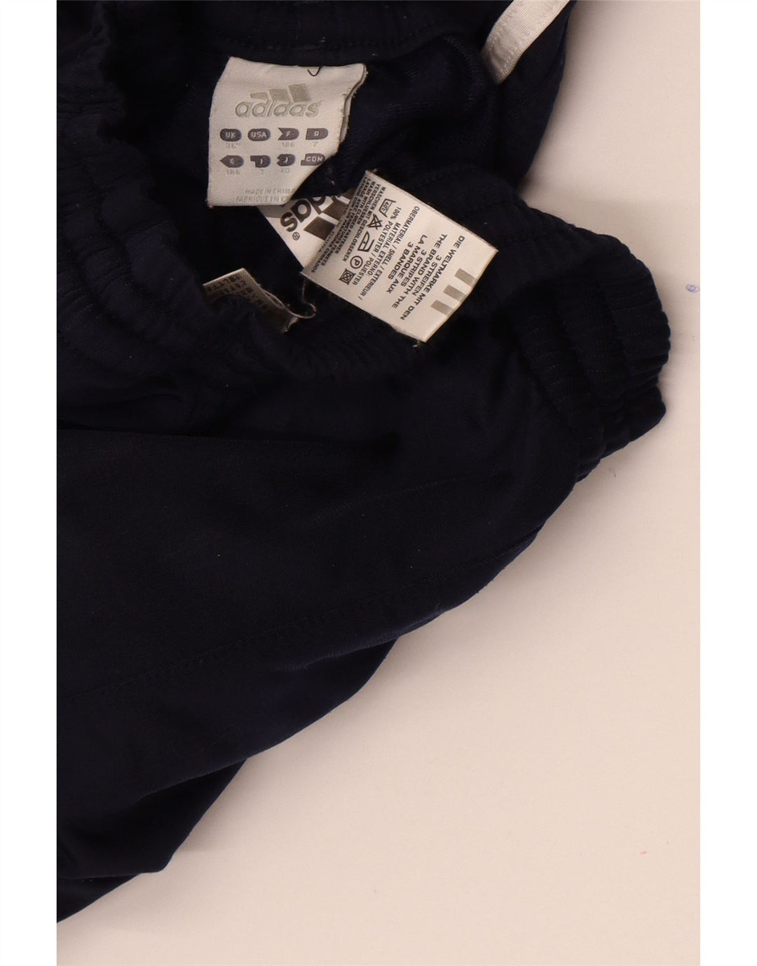 Pantaloni da tuta da uomo Adidas Large in poliestere blu navy
