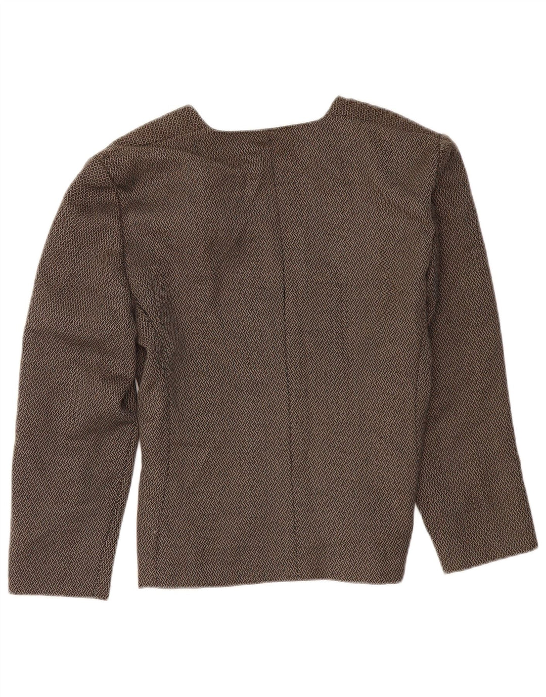 LUISA SPAGNOLI Giacca Blazer a 1 Bottone da Donna IT 46 Large Marrone Geometrico