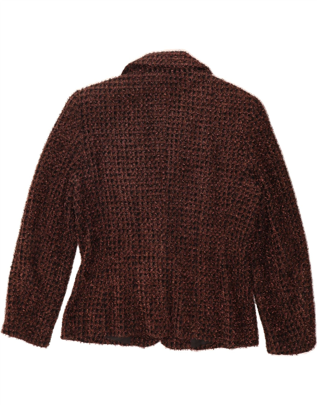 ESCADA Womens 2 Button Blazer Jacket UK 12 Medium Brown Check Rayon Vintage Escada and Second-Hand Escada from Messina Hembry 