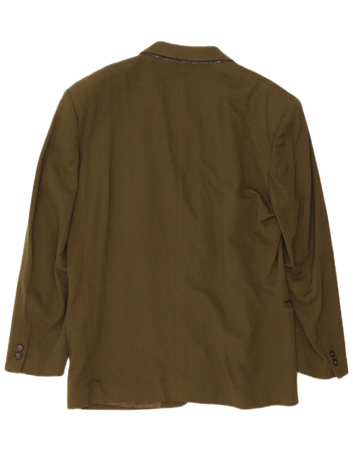 Giacca blazer da uomo a 2 bottoni Byblos IT 50 Large in lana kaki