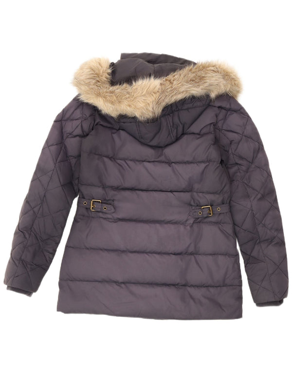Giacca imbottita con cappuccio da donna Ralph Lauren UK 6 XS poliestere blu navy