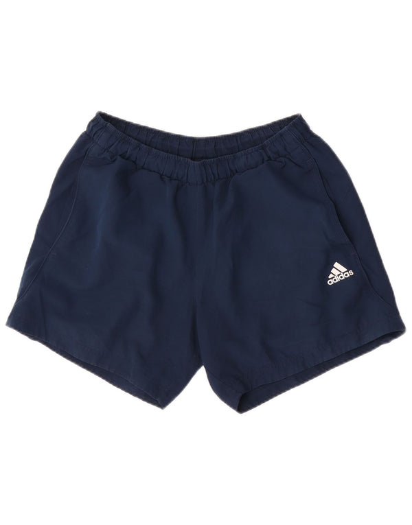 Pantaloncini sportivi Adidas Climalite da uomo medi in poliestere blu navy