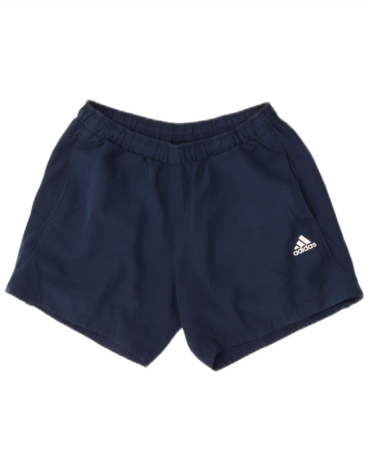 Pantaloncini sportivi Adidas Climalite da uomo medi in poliestere blu navy