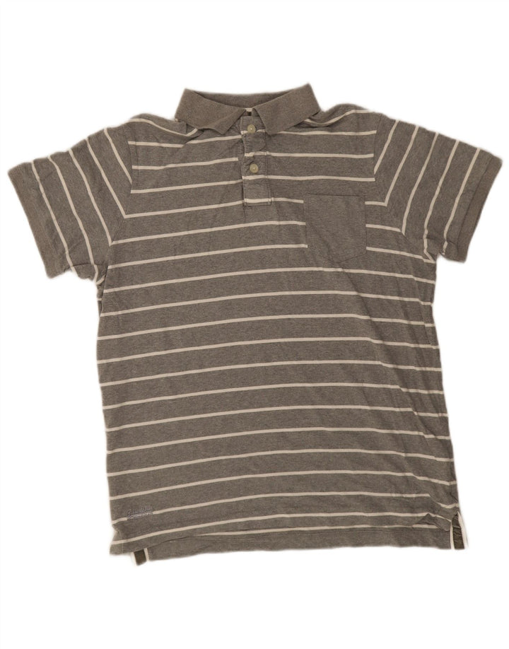 Polo da uomo Superdry 2XL in cotone a righe grigie