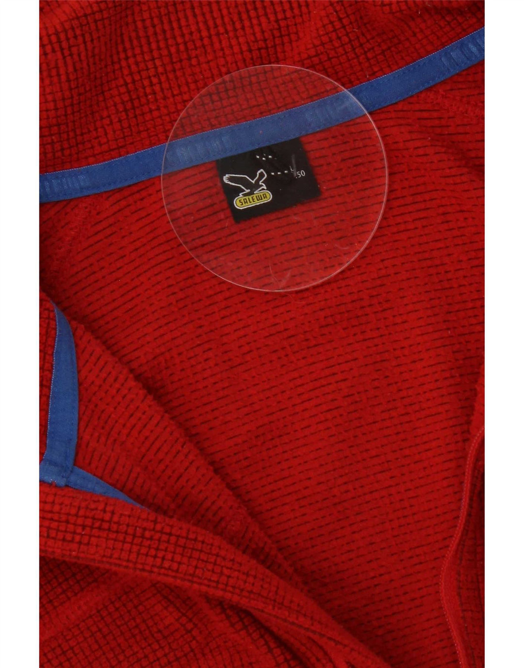 SALEWA Maglione in pile da uomo con zip e collo grande rosso