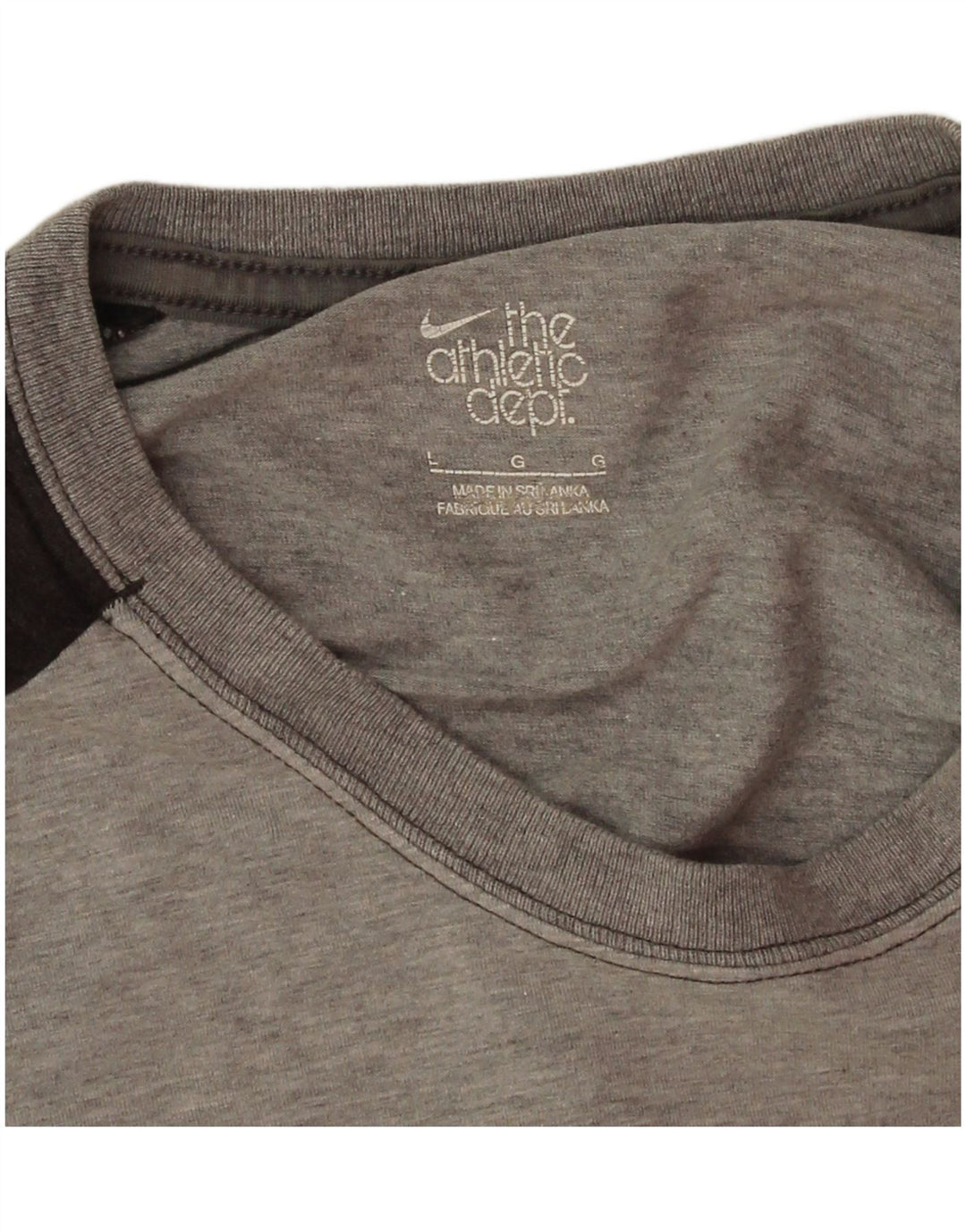 T-shirt grafica da uomo Nike Top Large in cotone color block grigio