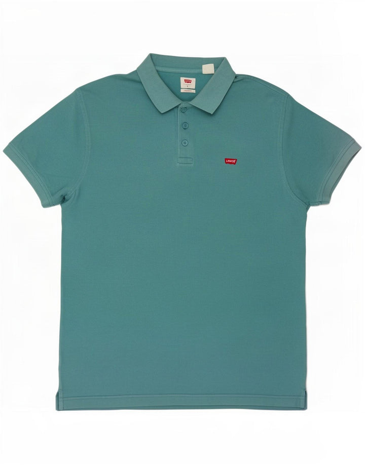 Polo Levi's da uomo standard grande in cotone blu