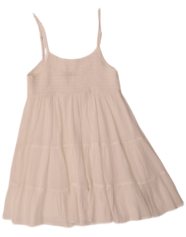 Prendisole da donna Zara UK 12 poliestere bianco medio