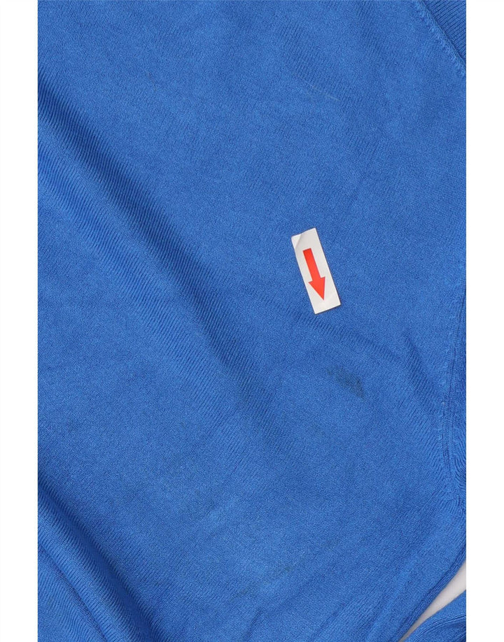 Maglione maglione girocollo da donna Zara UK 12 Viscosa blu medio